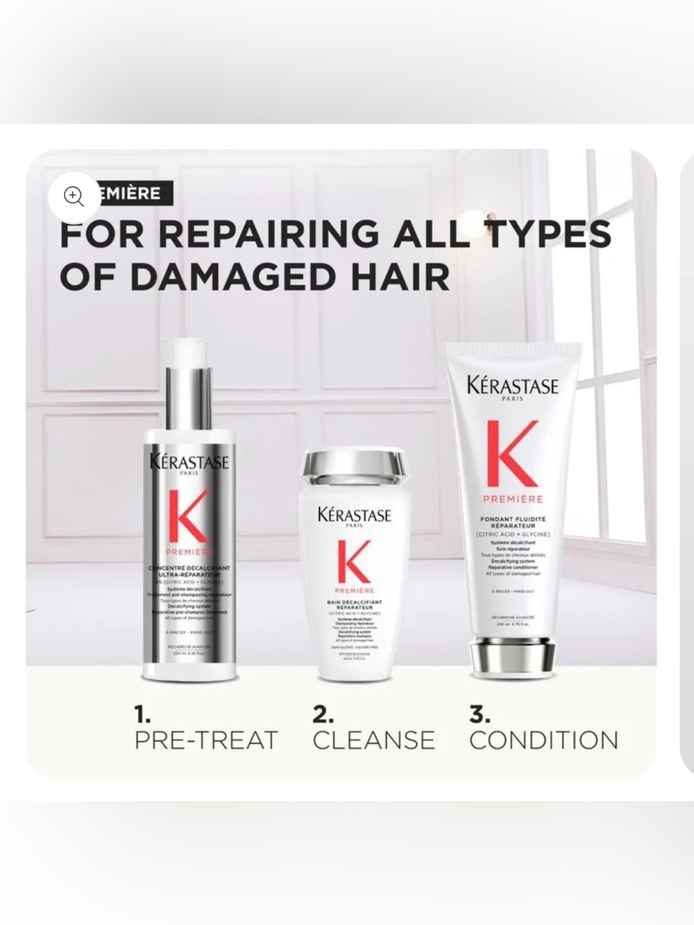 Kérastase Première Hair Repair Set - Pretreat, Shampoo & Conditioner